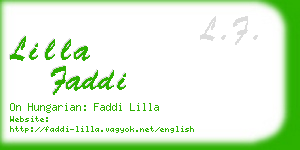 lilla faddi business card